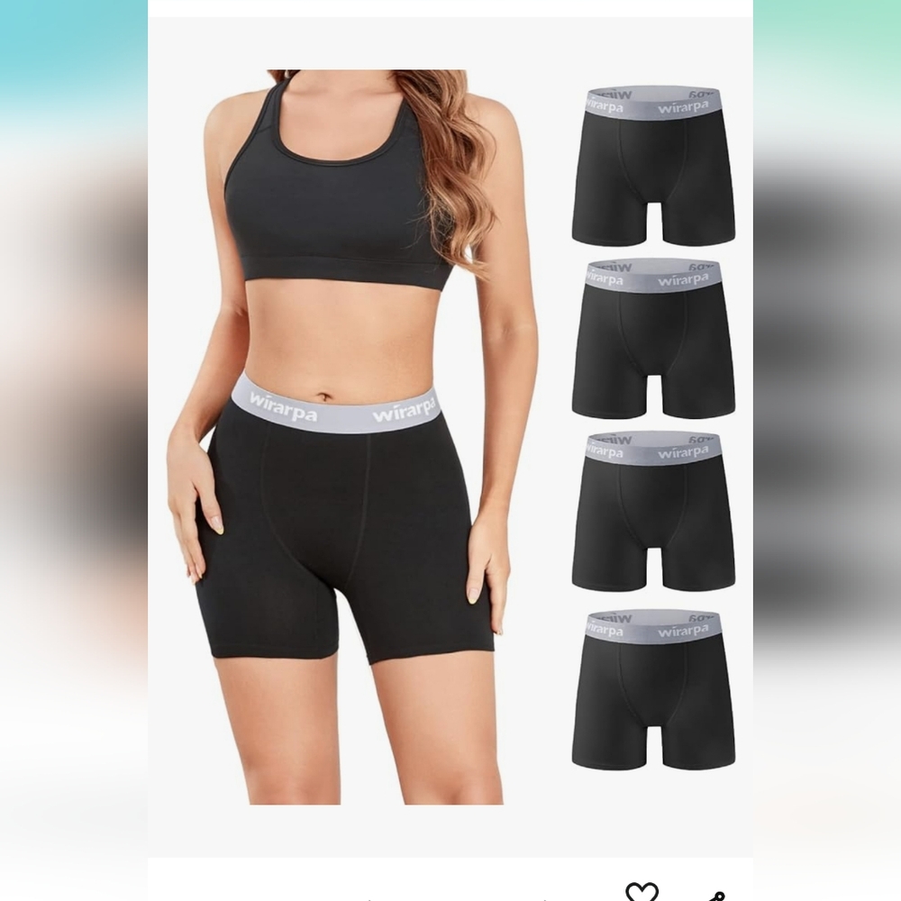 New set of 3 Ladies Wirarpa Black Boy Shorts sz 3xl